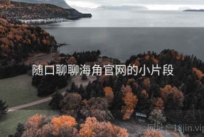 随口聊聊海角官网的小片段