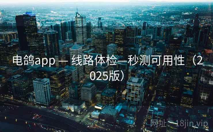 电鸽app — 线路体检—秒测可用性(2025版) 电鸽app — 线路体检—秒测可用性(2025版)