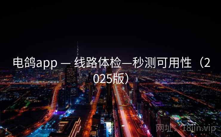 电鸽app — 线路体检—秒测可用性(2025版) 电鸽app — 线路体检—秒测可用性(2025版)