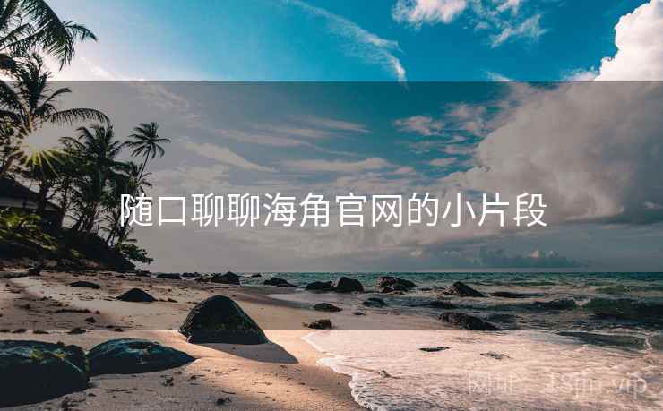 随口聊聊海角官网的小片段